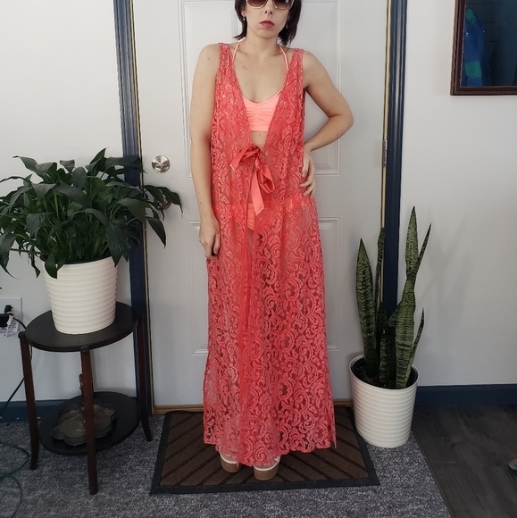Retro NWT Lace Robe - Picture 1 of 5